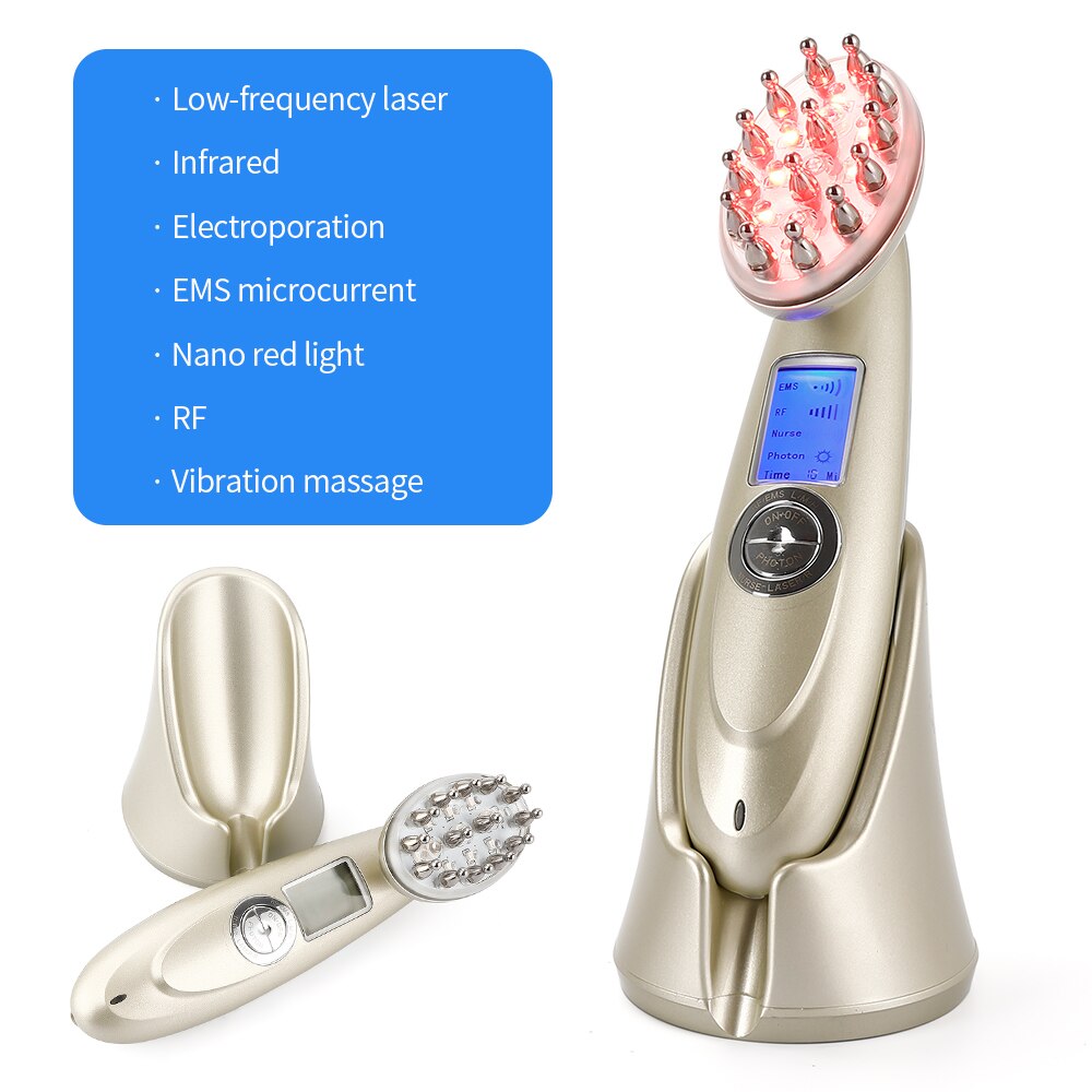 Title: Electric Laser Hair Growth Comb Infrared EMS RF Vibration Massager Microcurrent Hair Care Hair Loss Treatment Hair Regrowth