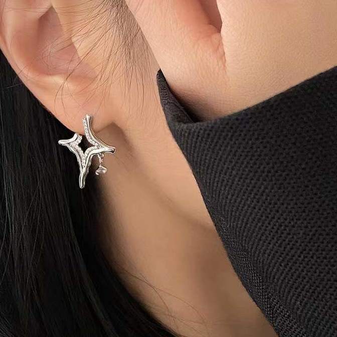 Title: Asterism Rhinestone Earrings