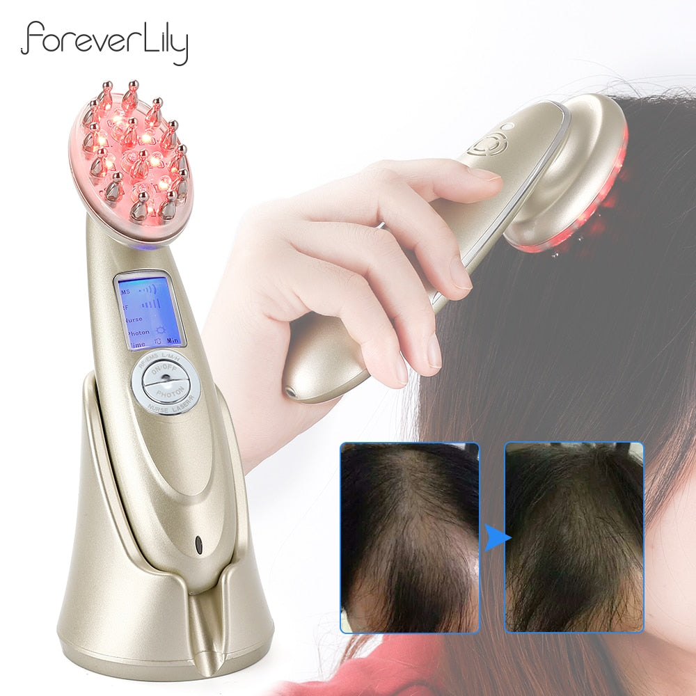 Title: Electric Laser Hair Growth Comb Infrared EMS RF Vibration Massager Microcurrent Hair Care Hair Loss Treatment Hair Regrowth