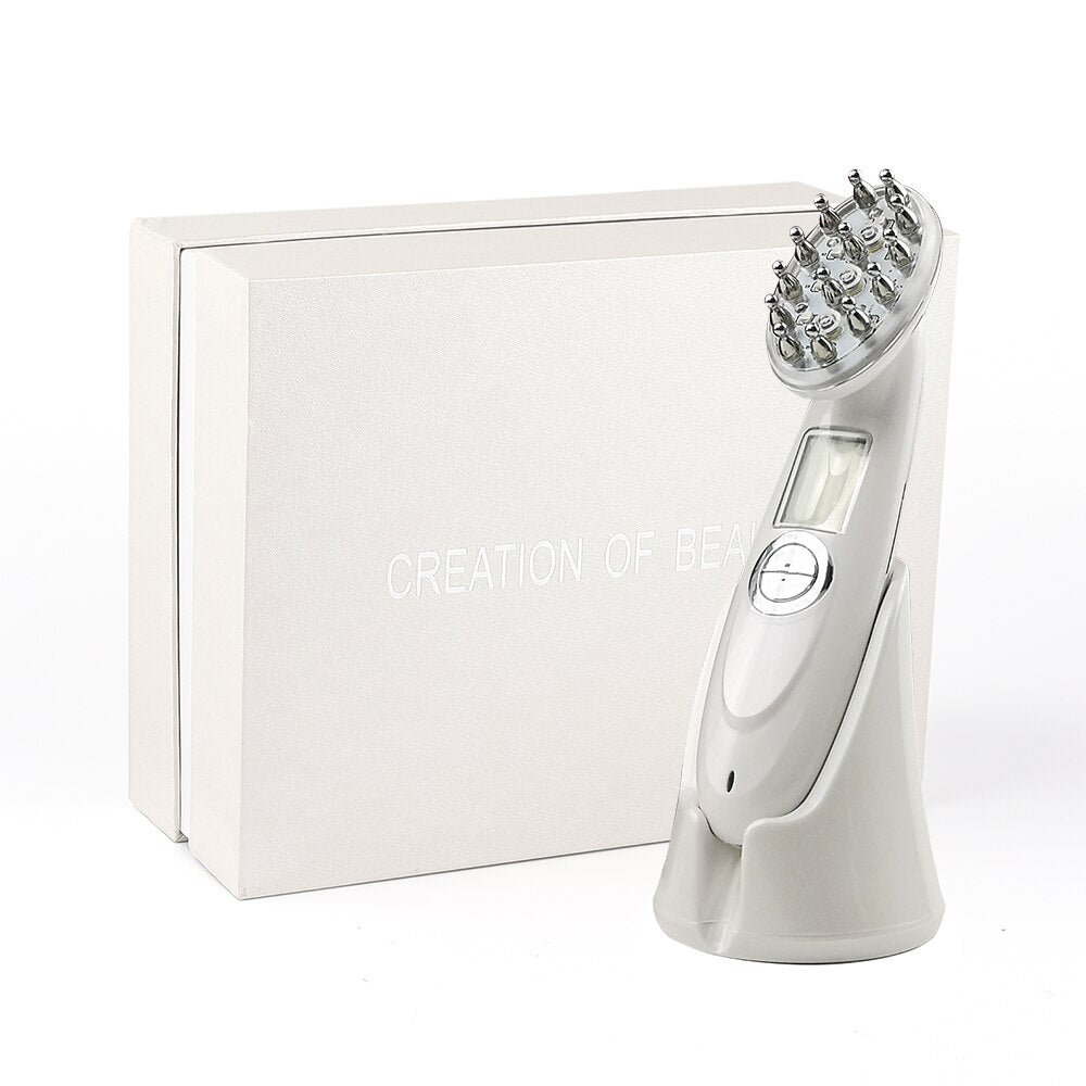 Title: Electric Laser Hair Growth Comb Infrared EMS RF Vibration Massager Microcurrent Hair Care Hair Loss Treatment Hair Regrowth