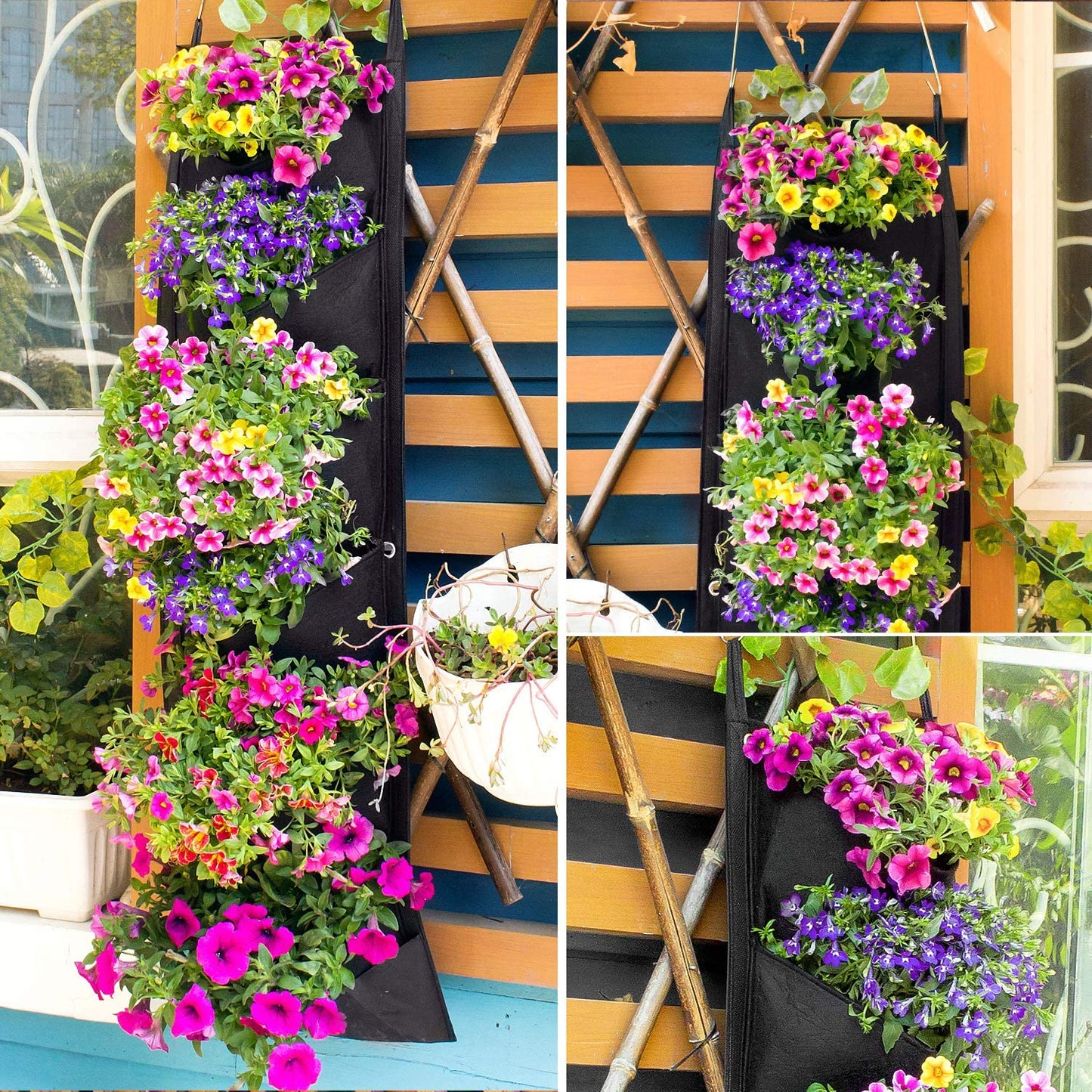 Title: Vertical Hanging Garden Flower Pots